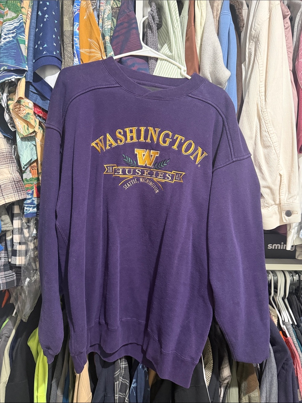 Washington Huskies Purple Crewneck Sweatshirt